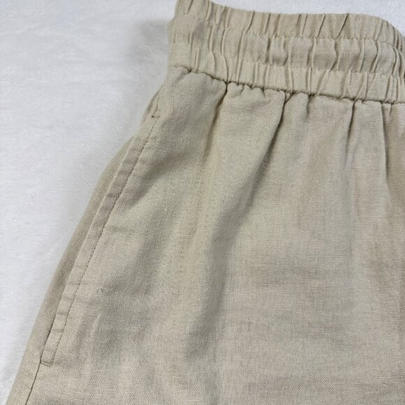Zara Women’s LINEN BLEND SHORTS Sand Size XS Bohocore - Picture 5 of 12